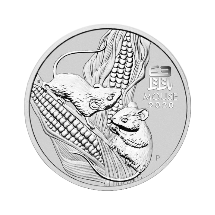 1/2 oz Lunar Silbermünze Verschiedene Jahre front