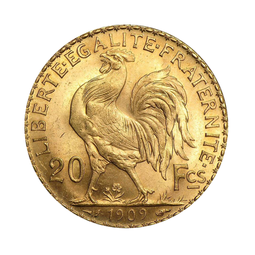 Thumbnail Gold 20 Frank coins front