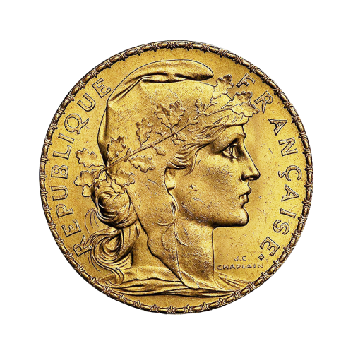 Thumbnail Gold 20 Frank coins back