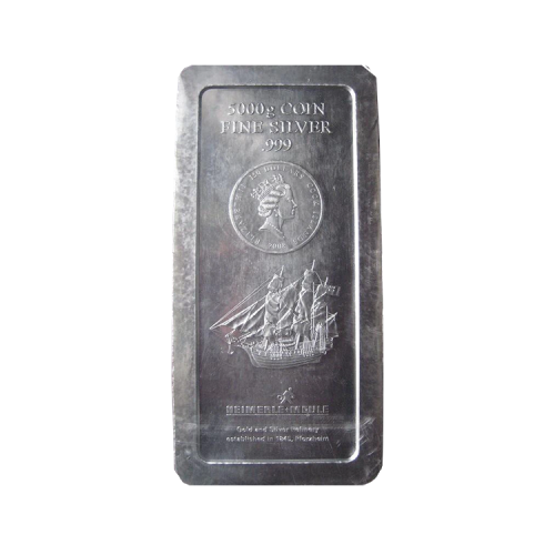 Thumbnail 5 kilo New Zealand Mint Zilverbaar Divers voorkant