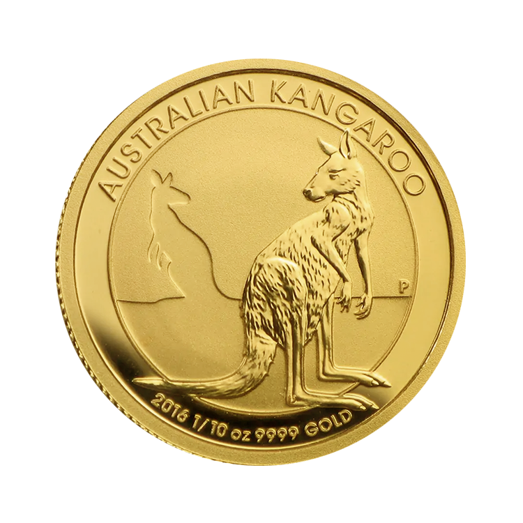 1/10 oz Kangaroo Gouden Munt Divers voorkant