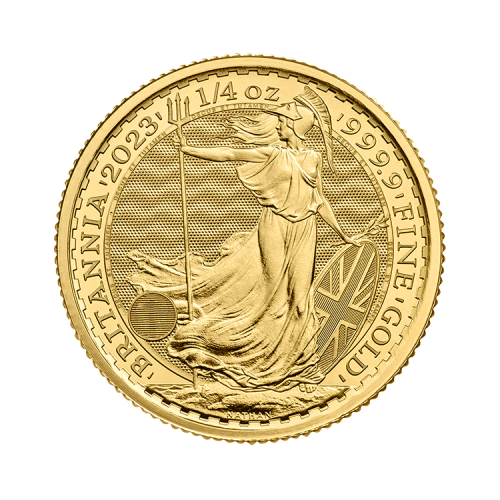 Thumbnail 1/4 oz Britannia Gouden Munt Divers voorkant