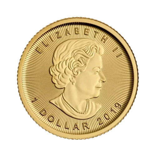 Thumbnail Reverse 1/20 troy ounce gold Maple Leaf coin