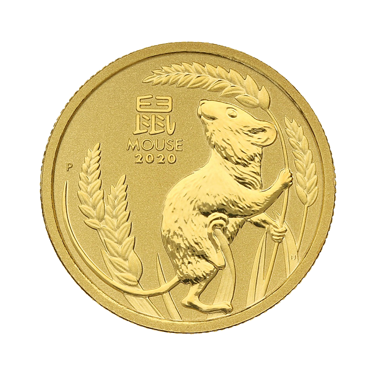 1/10 oz Lunar Gouden Munt 2016 voorkant
