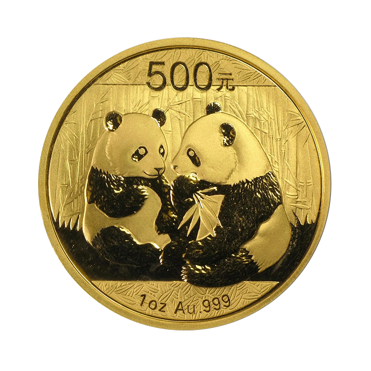1 oz Panda Gouden Munt Divers voorkant