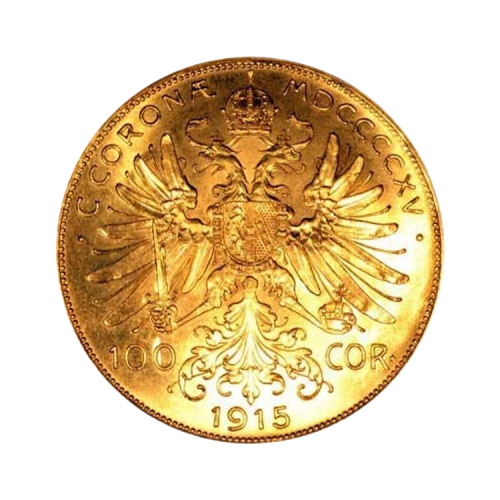 Thumbnail Gouden 100 Coronas munt uit Oostenrijk voorkant