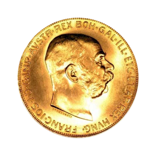 Thumbnail Gouden 100 Coronas munt uit Oostenrijk achterkant