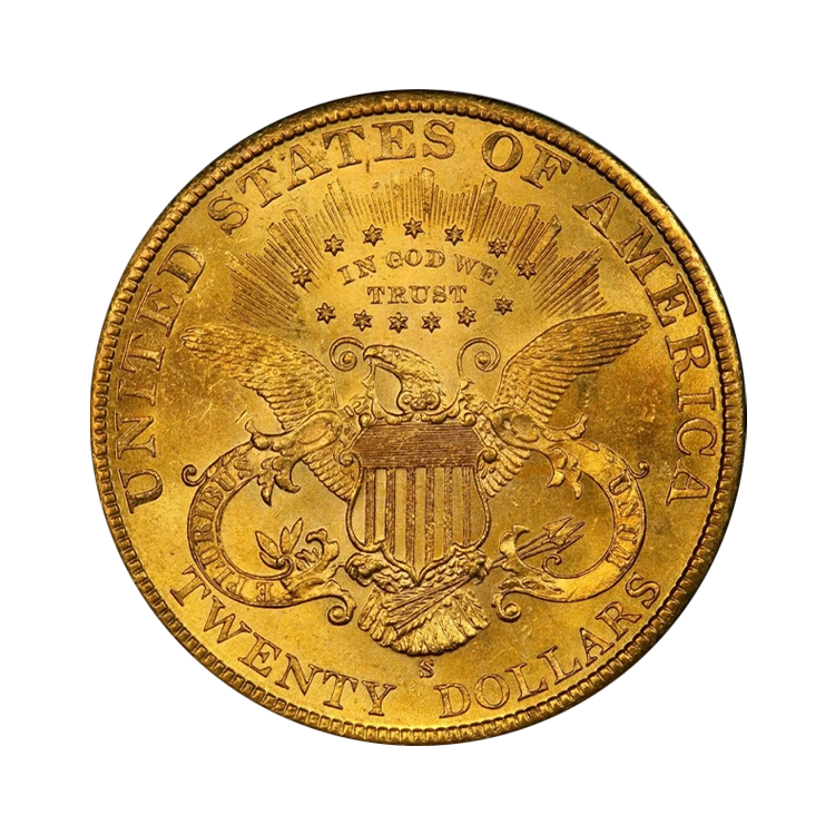 Double Eagle Gouden Munt Divers (Coronet Head) achterkant