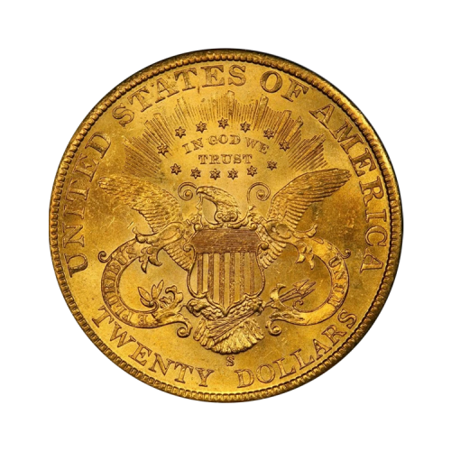 Thumbnail Double Eagle Gouden Munt Divers (Coronet Head) achterkant