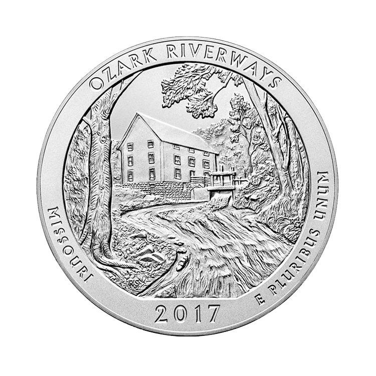 5 oz Divers Zilveren Munt Divers voorkant