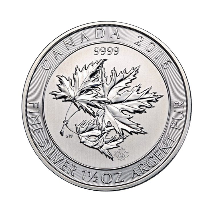 1,5 oz Divers Zilveren Munt Divers voorkant