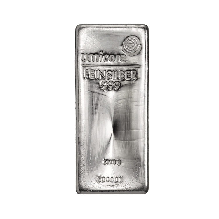5 kilo Silver Bar Mixed Years front