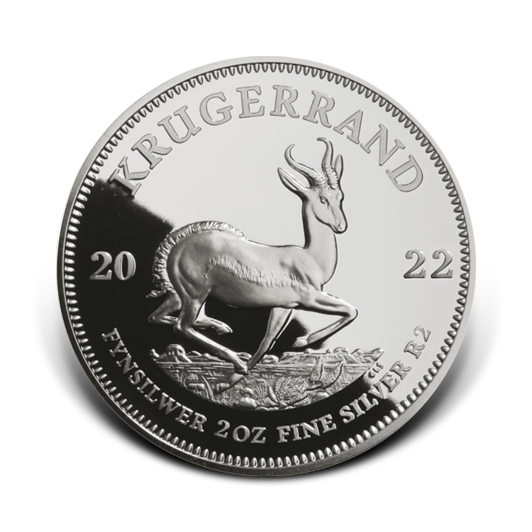 2 oz Krugerrand Proof Zilveren Munt 2022 perspectief 1