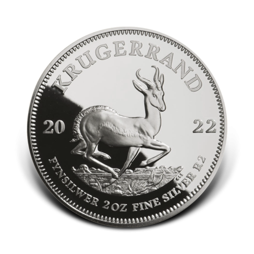 Thumbnail 2 oz Krugerrand Proof Zilveren Munt 2022 perspectief 1