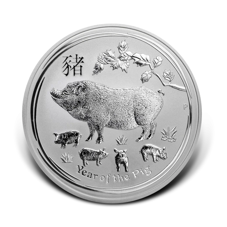 1 oz Lunar Silver Coin 2019 front