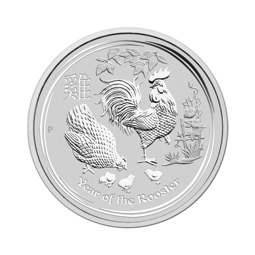 Thumbnail 1 oz Lunar Zilveren Munt 2017 voorkant