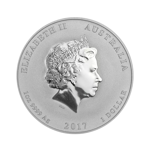 Thumbnail 1 oz Lunar Zilveren Munt 2017 achterkant