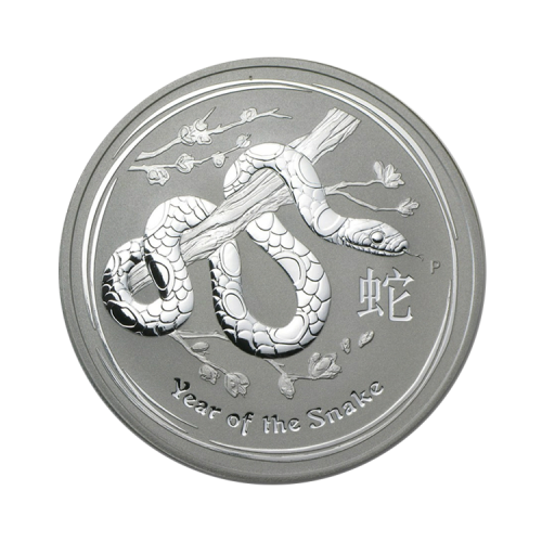 Thumbnail 1 oz Lunar Zilveren Munt 2013 voorkant