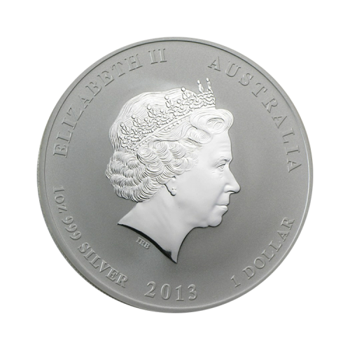 Thumbnail 1 oz Lunar Zilveren Munt 2013 achterkant
