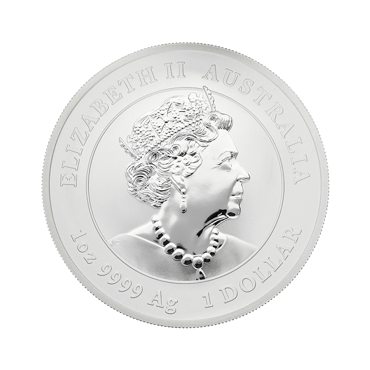1 oz Lunar Zilveren Munt 2020 achterkant