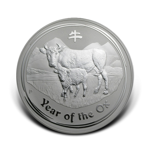 Thumbnail 1 oz Lunar Zilveren Munt 2009 achterkant