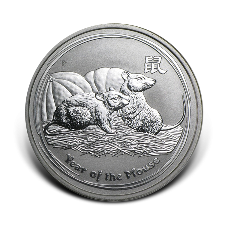 1 oz Lunar Silver Coin 2008 back
