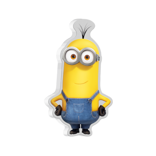 Thumbnail 1 troy ounce zilveren munt Minion vorm Kevin 2021 Proof voorkant