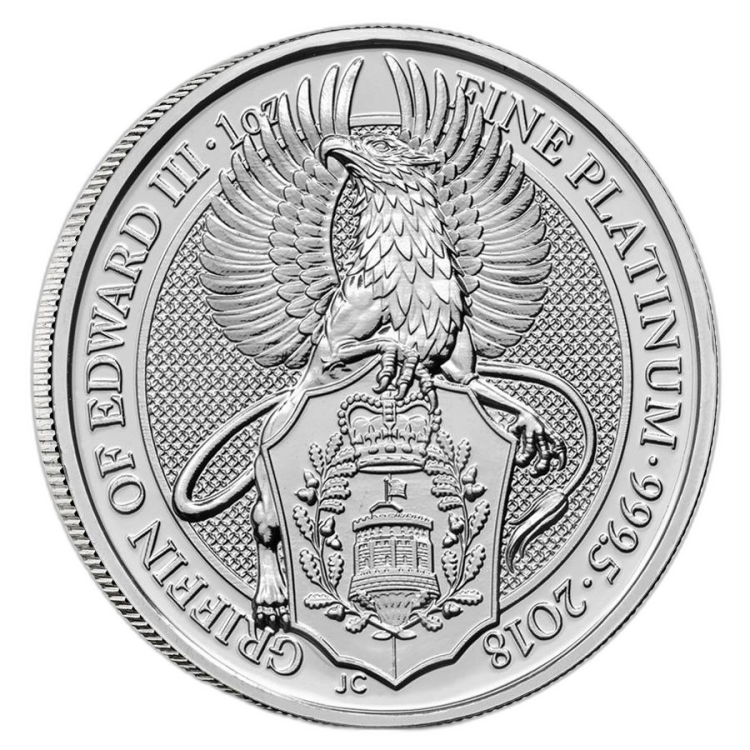 1 oz Royal Mint Platina Munt 2018 front