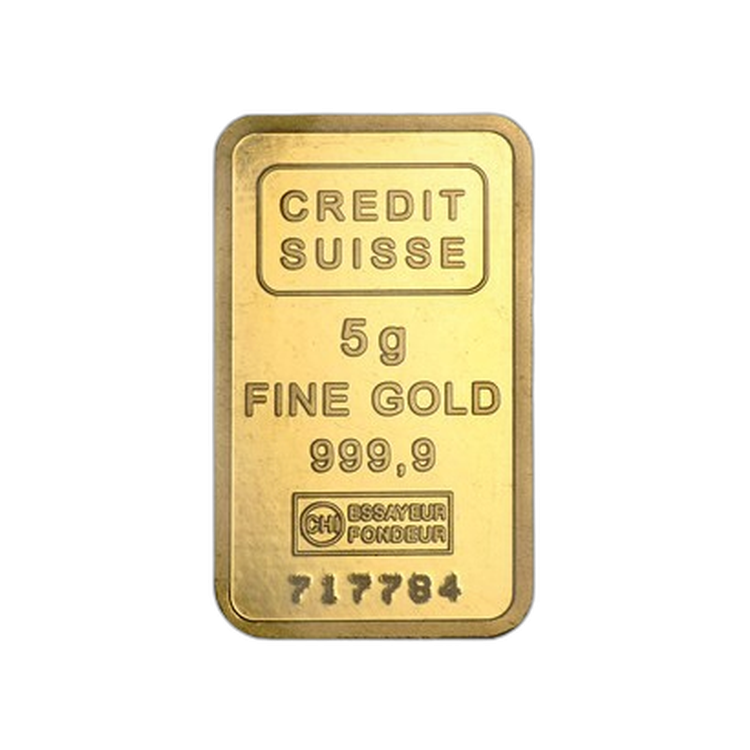5g Credit Suisse Lingote de Oro Años Diversions front