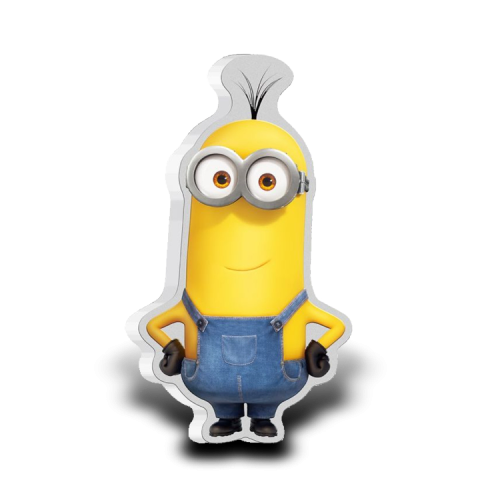 Thumbnail 1 troy ounce zilveren munt Minion vorm Kevin 2021 Proof perspectief 2
