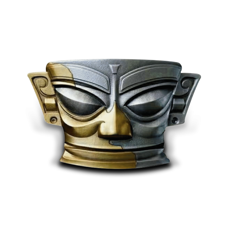2 troy ounce silver coin Latitude 30 North Mask 2021 angle 4
