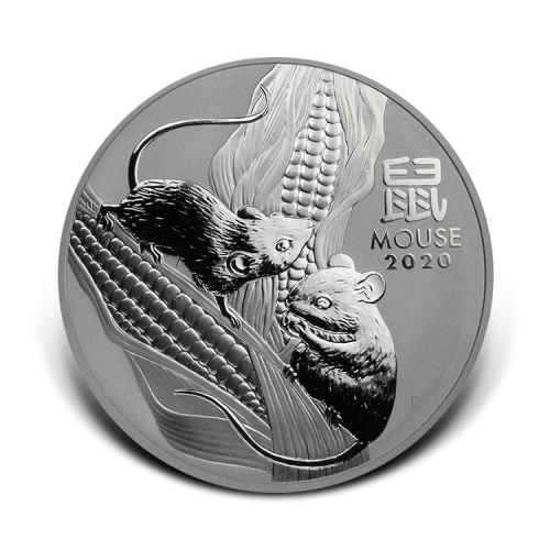 Thumbnail 1 kilo Lunar Zilveren Munt 2020 voorkant