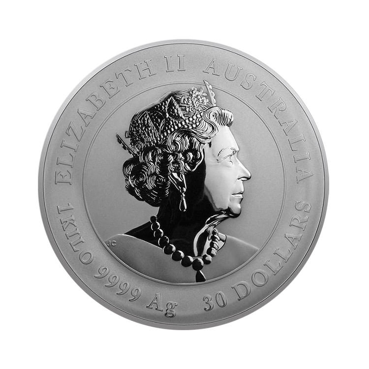 1 kilo Lunar Zilveren Munt 2020 achterkant