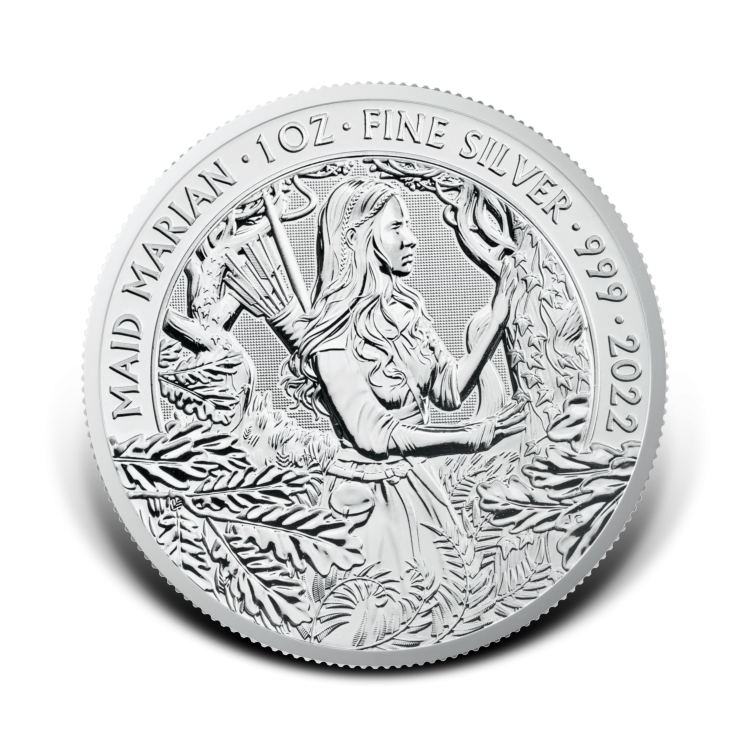 1 oz Myths and Legends Zilveren Munt 2022 perspectief 5