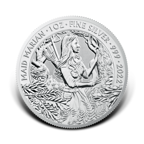 Thumbnail 1 oz Myths and Legends Zilveren Munt 2022 perspectief 5