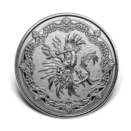 Thumbnail 1 troy ounce zilveren munt Zeedraak 2022 prooflike perspectief 3