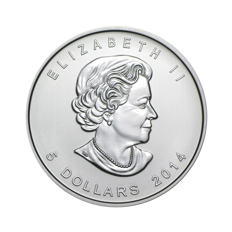1 oz Royal Canadian Mint Zilveren Munt 2014 achterkant