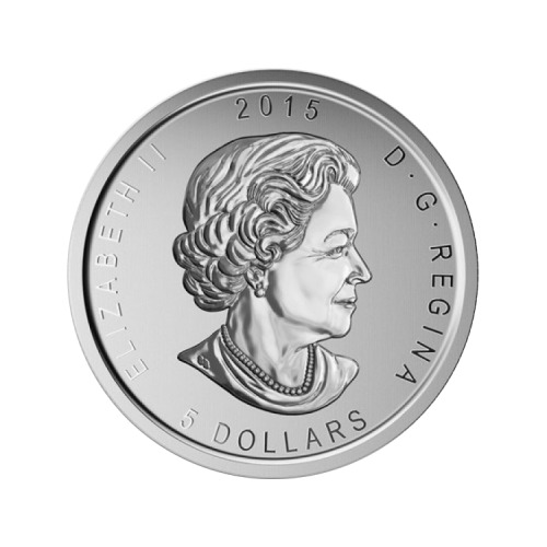 Thumbnail 1 oz Royal Canadian Mint Zilveren Munt 2015 achterkant