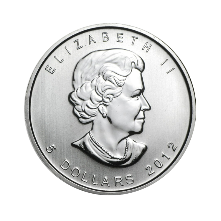 1 oz Royal Canadian Mint Zilveren Munt 2012 achterkant