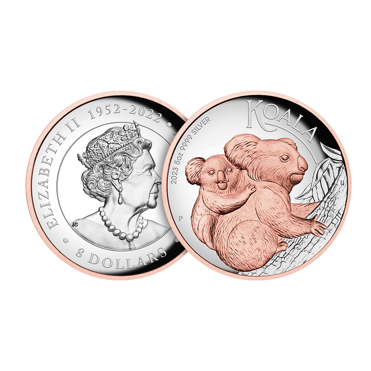 5 oz Koala Zilveren Munt 2023 perspectief 1