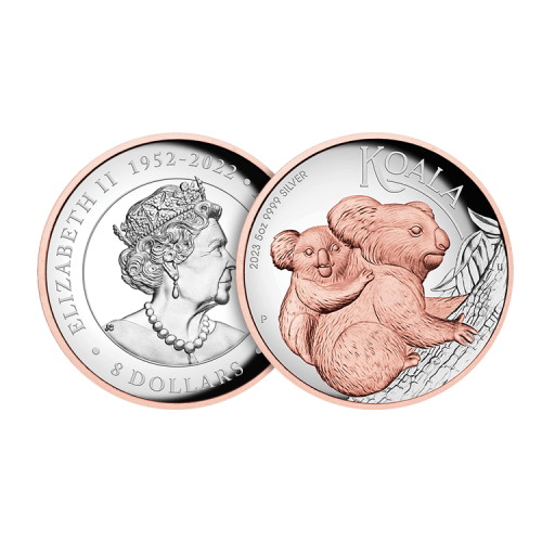 Thumbnail 5 oz Koala Zilveren Munt 2023 perspectief 1