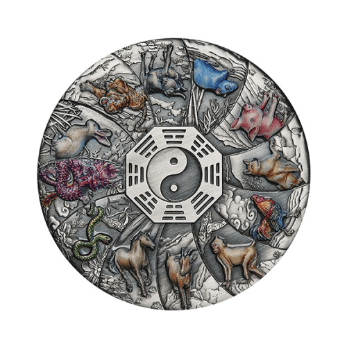 Thumbnail 5 oz Lunar Zilveren Munt 2023 voorkant