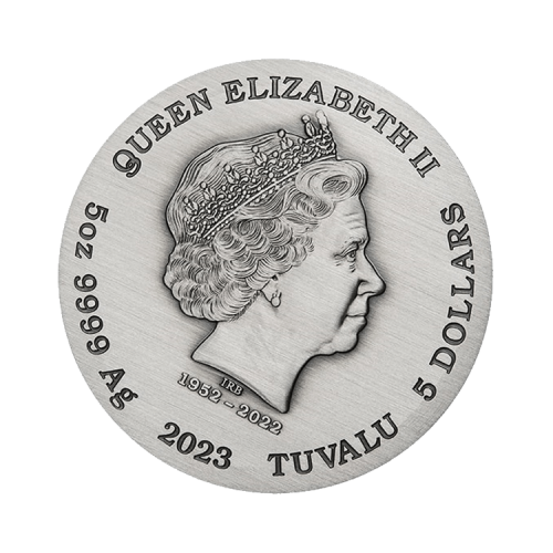 Thumbnail 5 oz Lunar Zilveren Munt 2023 achterkant