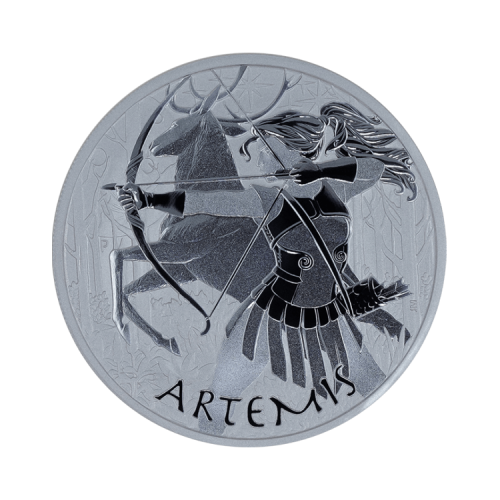 Thumbnail 1 troy ounce silver coin Gods of Olympus Artemis front