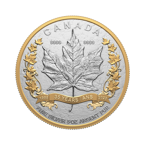 Thumbnail 5 oz Royal Canadian Mint Zilveren Munt 2023 voorkant