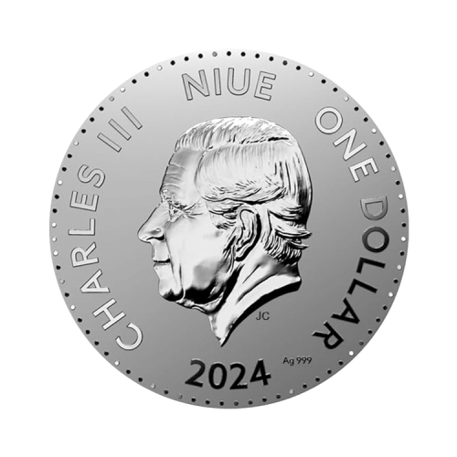 Thumbnail 2 troy ounce zilveren munt Niue Jaar van de Draak 2024 Prooflike achterkant