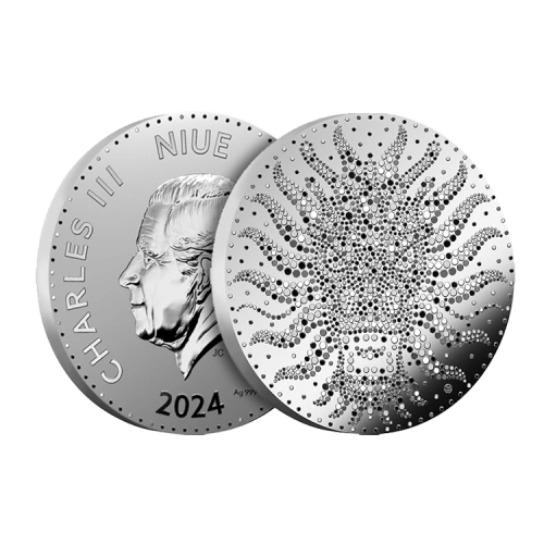 Thumbnail 2 troy ounce zilveren munt Niue Jaar van de Draak 2024 Prooflike perspectief 2