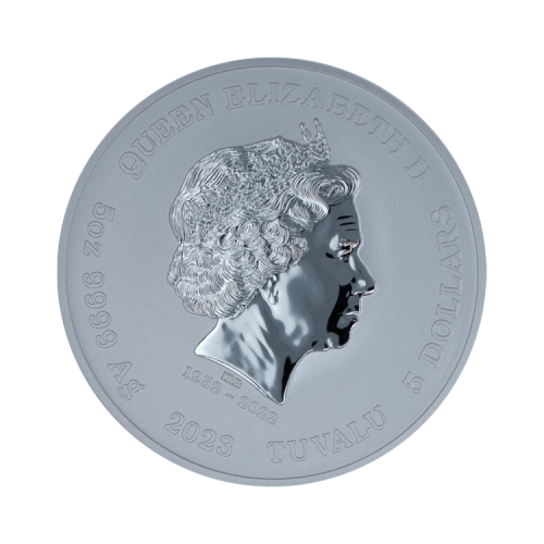 Thumbnail 5 troy ounce silver coin Gods of Olympus Artemis 2023 back