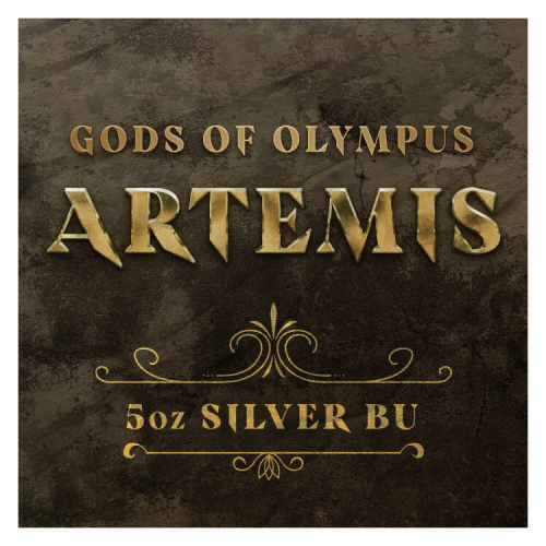 Thumbnail 5 troy ounce silver coin Gods of Olympus Artemis 2023 angle 2