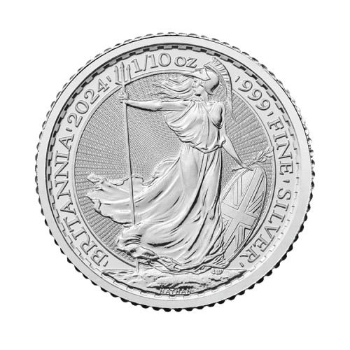 Thumbnail 1/10 oz Britannia Silver Coin 2024 front